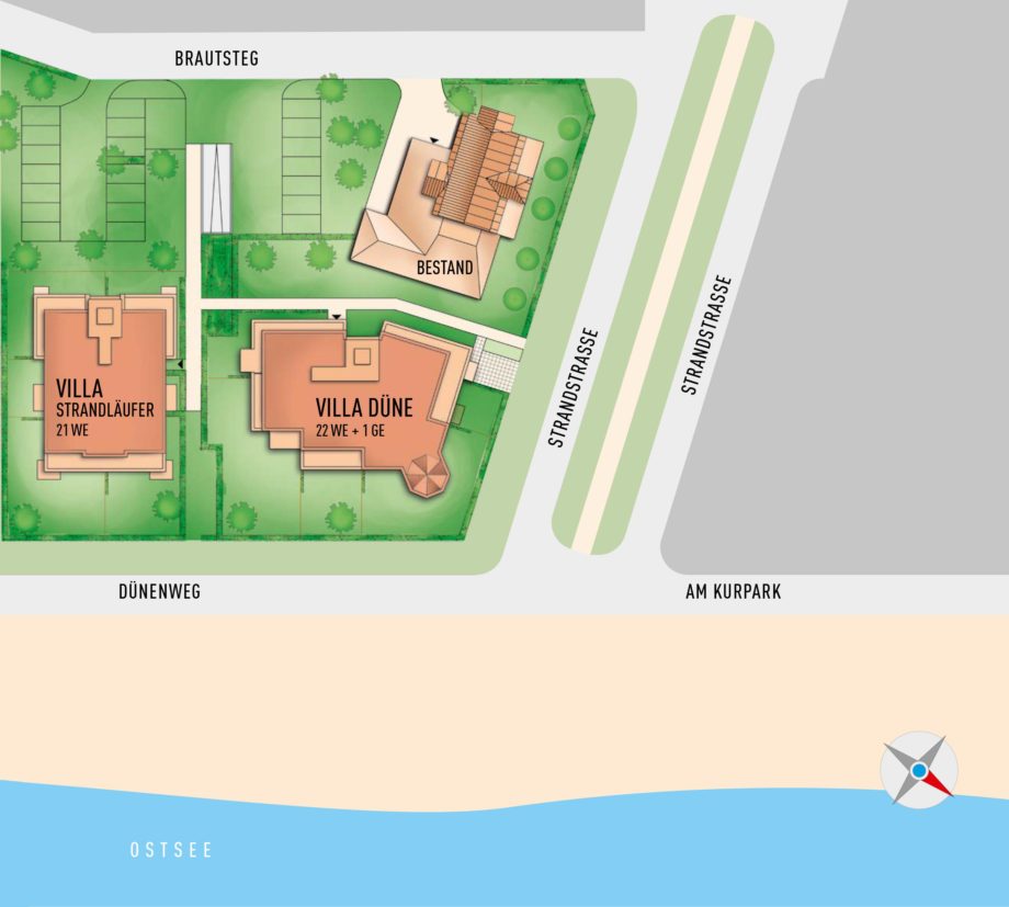 Lageplan der Ostsee Ferienwohnungen Ferienwohnung Ostsee kaufen Lageplan